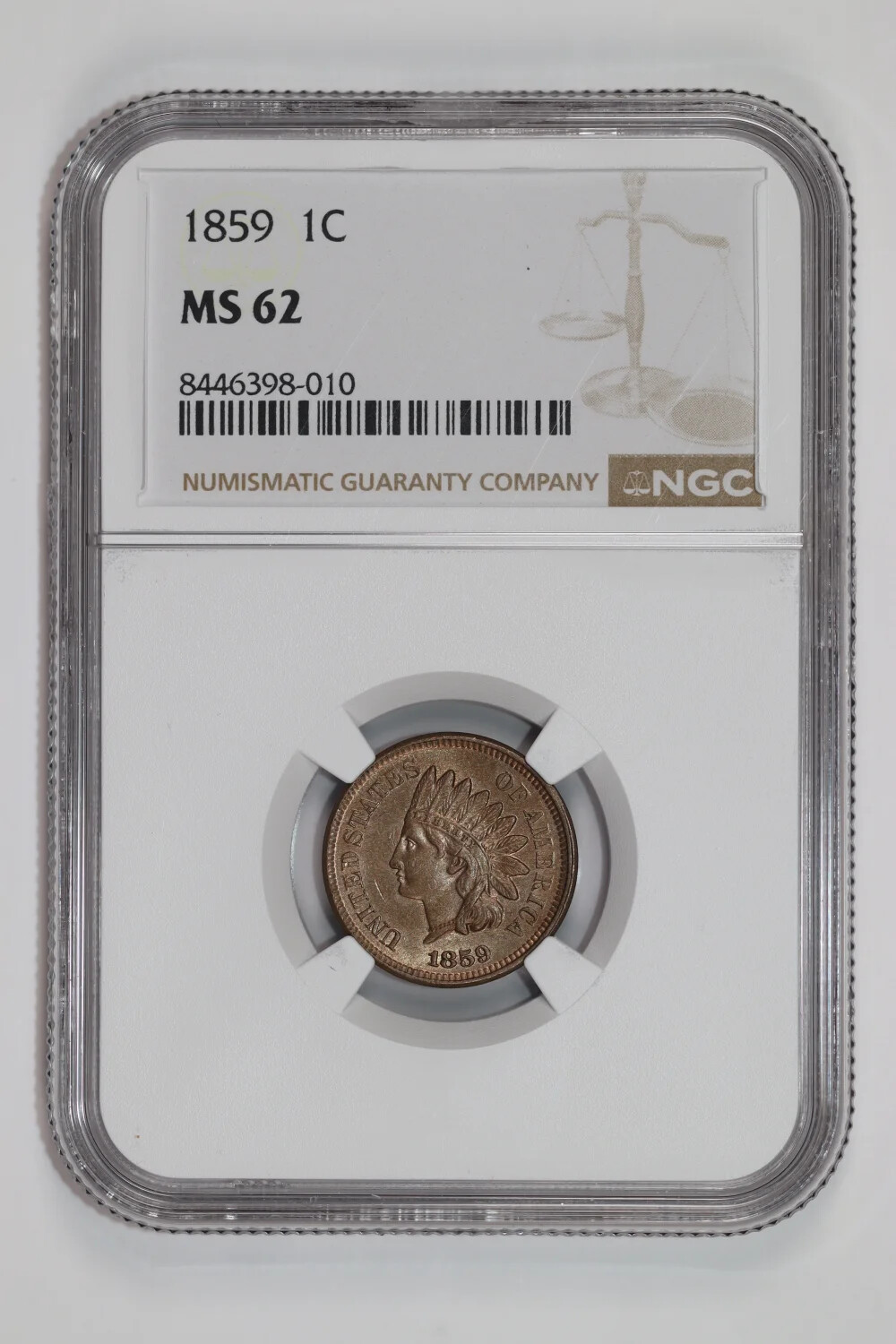 Collectors Corner - 1859 1C MS62 NGC - #74429321