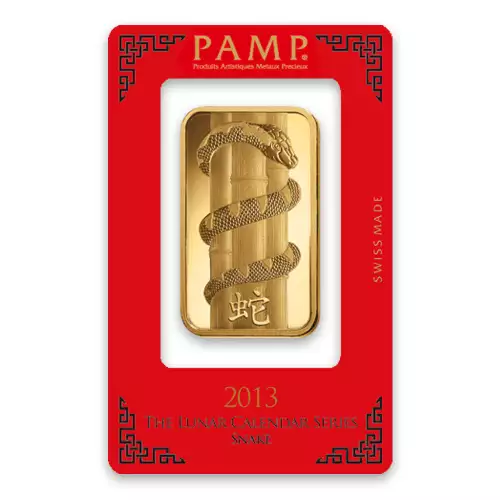 100g PAMP Gold Bar - Lunar Snake (3)