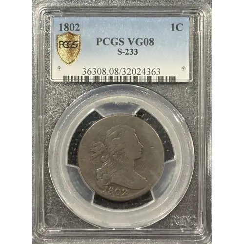 1802 LARGE CENT PCGS VG8 S-233 (2)