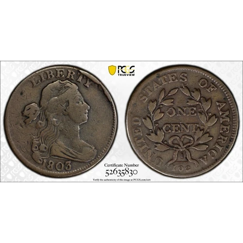 1803 1C Small Date, Small Fraction, BN