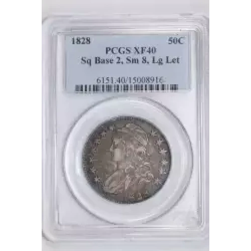 1828 50C Square 2, Small 8s, Lg. Letters