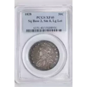 1828 50C Square 2, Small 8s, Lg. Letters