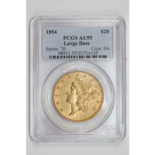 1854 $20 Large Date