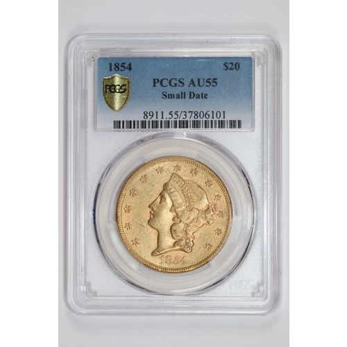 1854 $20 Small Date (2)