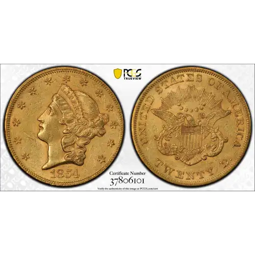 1854 $20 Small Date (2)