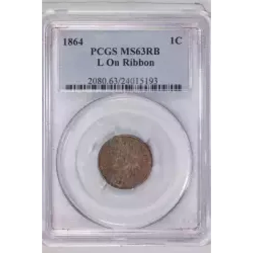 1864 1C L On Ribbon, RB (3)