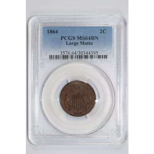1864 2C Large Motto, BN