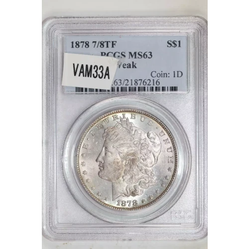 1878 7/8TF $1 Weak
