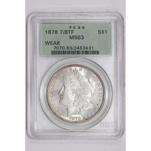1878 7/8TF $1 Weak