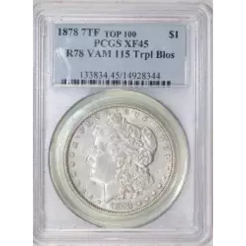 1878 7TF $1 R78 VAM 115 Trpl Blos