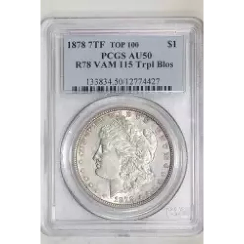 1878 7TF $1 R78 VAM 115 Trpl Blos
