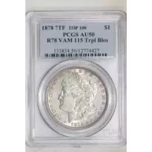 1878 7TF $1 R78 VAM 115 Trpl Blos