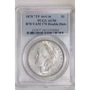 1878 7TF $1 R78 VAM 170 Double Date