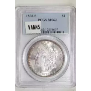 1878 7TF $1 R78 VAM 170 Double Date
