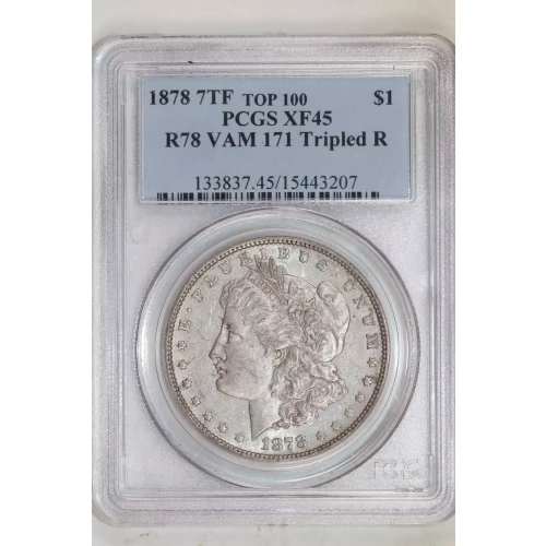 1878 7TF $1 R78 VAM 171 Tripled R