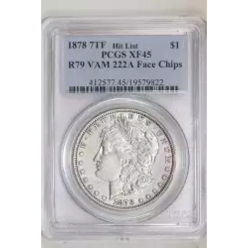 1878 7TF $1 R79 VAM 222A Face Chips