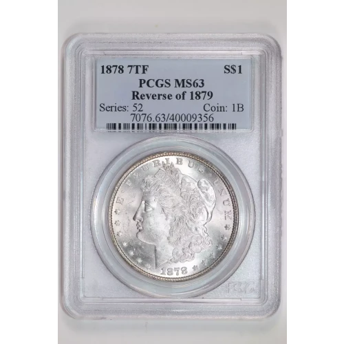 1878 7TF $1 Reverse of 1879