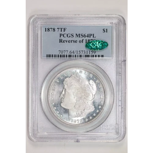 1878 7TF $1 Reverse of 1879, PL