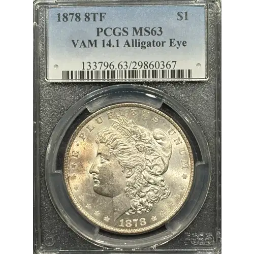 1878 8TF $1 VAM 14.1, Alligator Eye (2)
