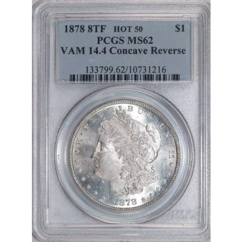1878 8TF $1 VAM 14.4 Concave Reverse