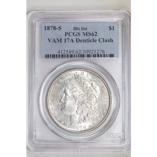 1878-S $1 VAM 17A Denticle Clash