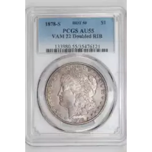 1878-S $1 VAM 22 Doubled RIB