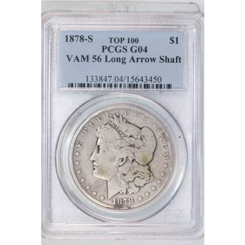 1878-S $1 VAM 56 Long Arrow Shaft
