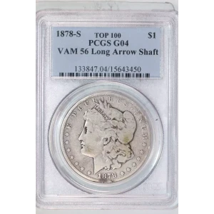 1878-S $1 VAM 56 Long Arrow Shaft