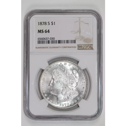 1878-S MORGAN DOLLAR NGC MS64