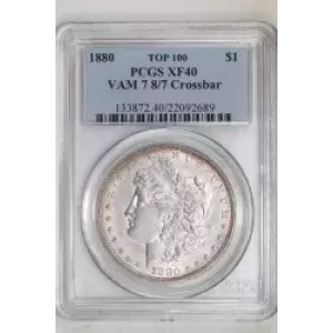 1880 $1 VAM 7 8/7 Crossbar