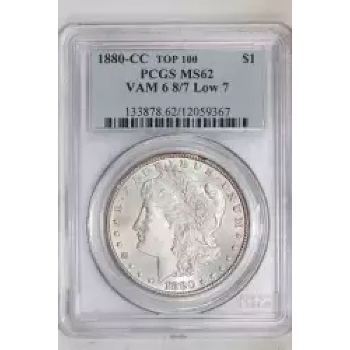 1880-CC $1 VAM 6 8/7 Low 7 (2)