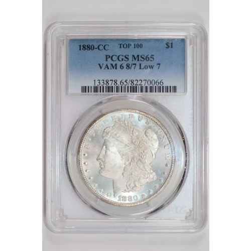 1880-CC $1 VAM 6 8/7 Low 7 TOP 100 (2)
