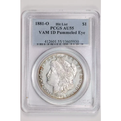 1881-O $1 VAM 1D Pummeled Eye Hit List
