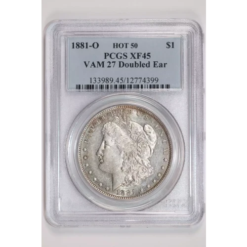 1881-O $1 VAM 27 Doubled Ear HOT 50