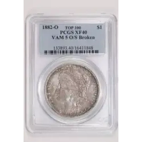 1882-O $1 VAM 5 O/S Broken TOP 100