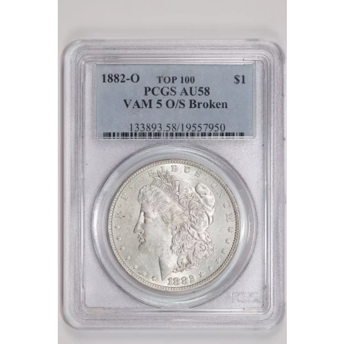 1882-O $1 VAM 5 O/S Broken TOP 100