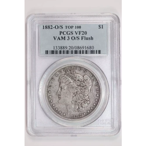 1882-O/S $1 VAM 3 O/S Flush TOP 100