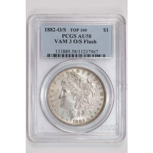1882-O/S $1 VAM 3 O/S Flush TOP 100