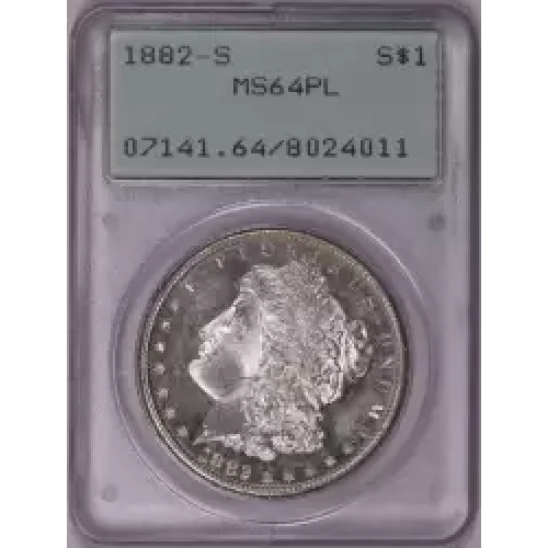1882-S $1, PL