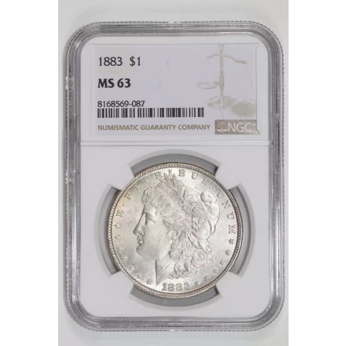 1883 MORGAN DOLLAR NGC MS63