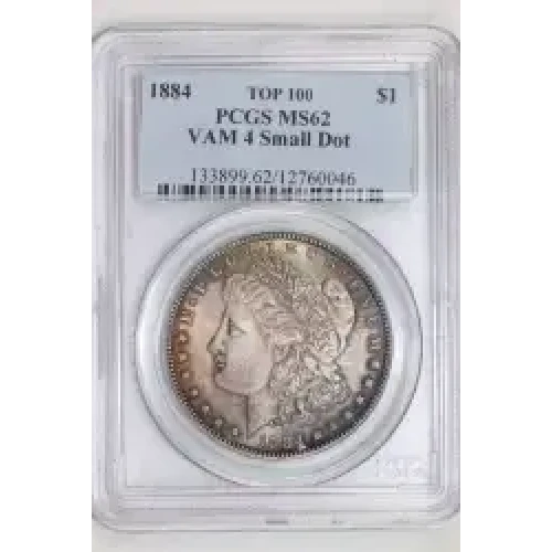 1884 $1 VAM 4 Small Dot