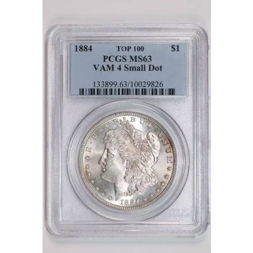 1884 $1 VAM 4 Small Dot TOP 100 (2)