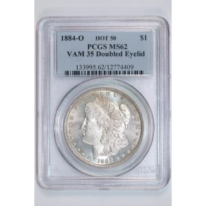 1884-O $1 VAM 35 Doubled Eyelid HOT 50