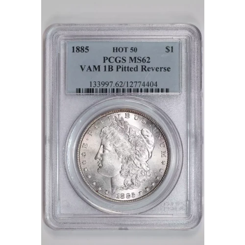 1885 $1 VAM 1B Pitted Reverse HOT 50