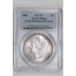 1885 $1 VAM 1B Pitted Reverse HOT 50
