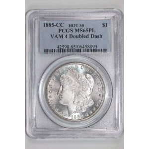 1885-CC $1 VAM 4 Doubled Dash, PL