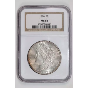 1886 MORGAN DOLLAR NGC MS64 (2)