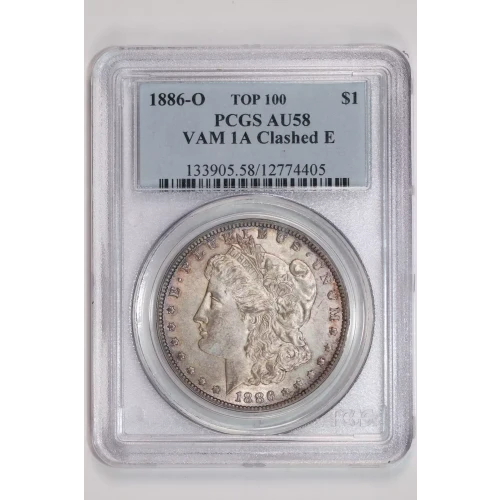 1886-O $1 VAM 1A Clashed E TOP 100