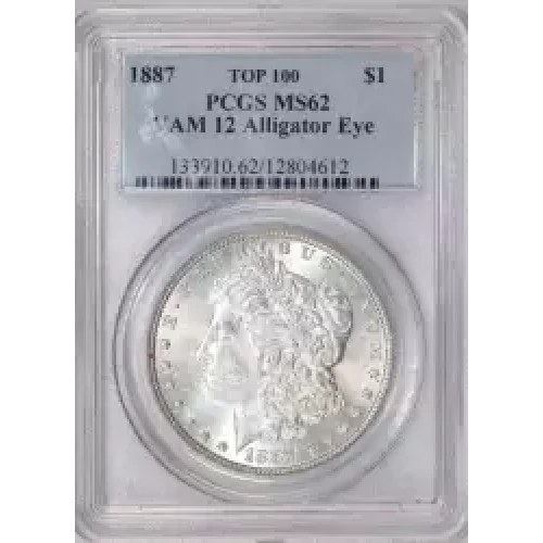1887 $1 VAM 12 Alligator Eye