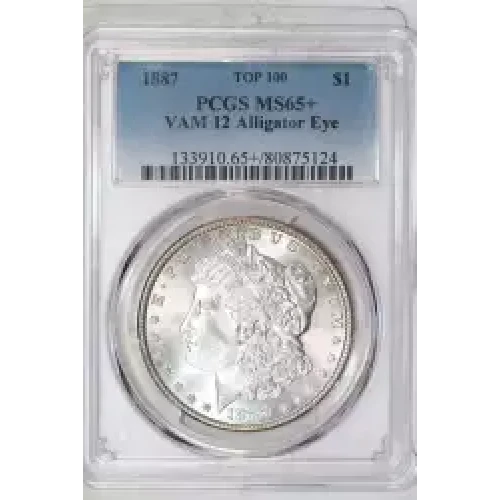 1887 $1 VAM 12 Alligator Eye
